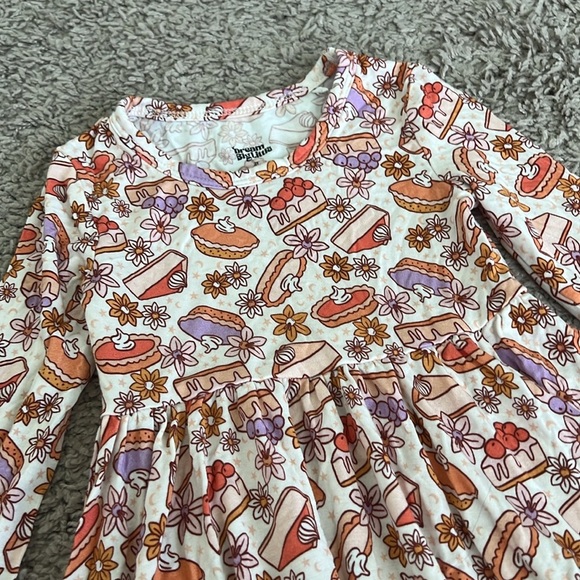 Dream Big Little Bamboo Thanksgiving Pie Skater Dress - Picture 2 of 4